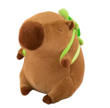 Load image into Gallery viewer, Brown Capybara With Turtle Backpack
